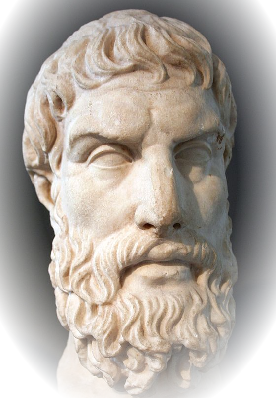 Epicurus — marble bust