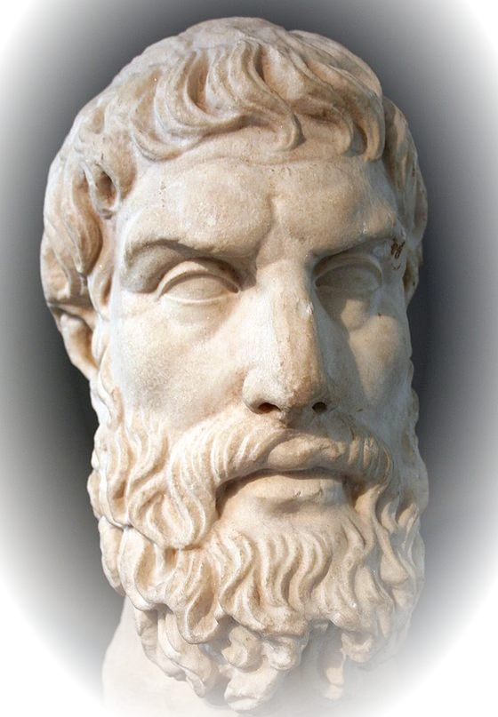 Epicurus — marble bust
